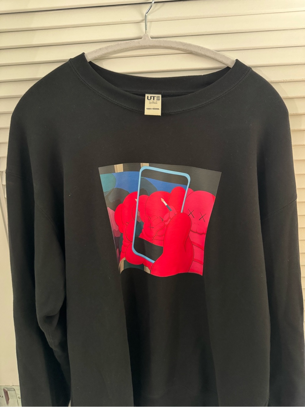 Uniqlo Black KAWS+Warhol Crewneck Sweatshirt